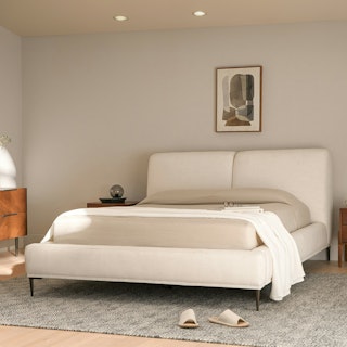 Abisko Queen Upholstered Bed - Quartz White