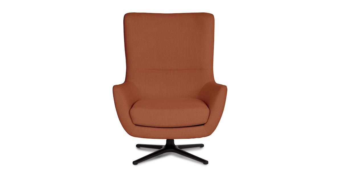 Oriole Red Fabric Swivel Chair Agga Article