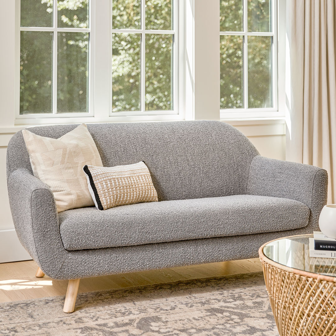 AMBROSIO EXCELLIGET SSC 32H ペア新品 Ash & Dover Gray 2.5 Seater Fabric Loveseat | Gabriola | Article