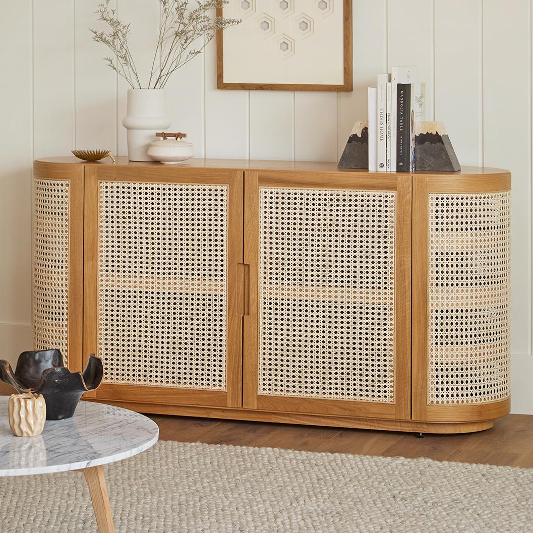 Candra Cane Rattan & Oak Sideboards | Article