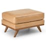 Timber 31" Leather Ottoman - Charme Tan