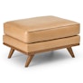 Timber 31" Leather Ottoman - Charme Tan