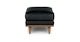 Timber Charme Black Ottoman - Gallery View 4 of 10.