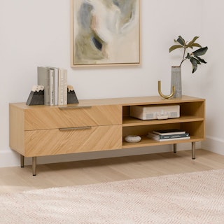 Nera 63" Low Media Unit - Oak