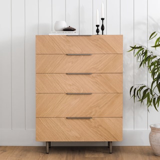 Nera 5-Drawer Chest - Oak