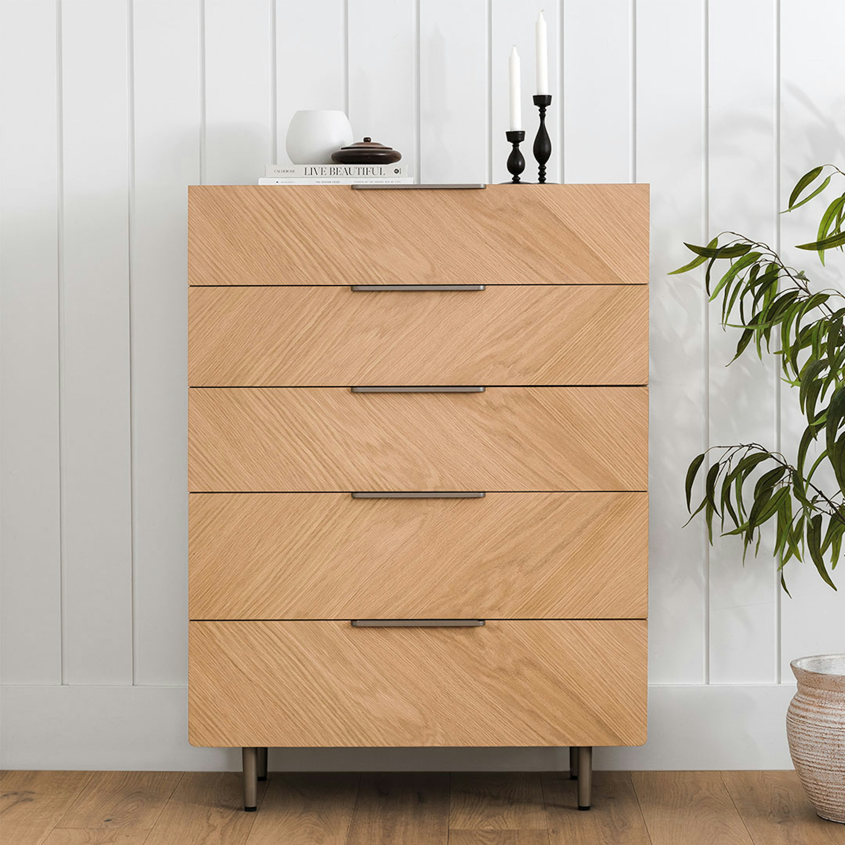Long oak chest of drawers hotsell