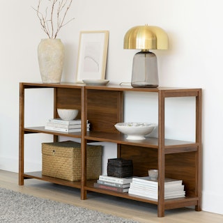Mysen 64" Shelving Unit, Short - Walnut