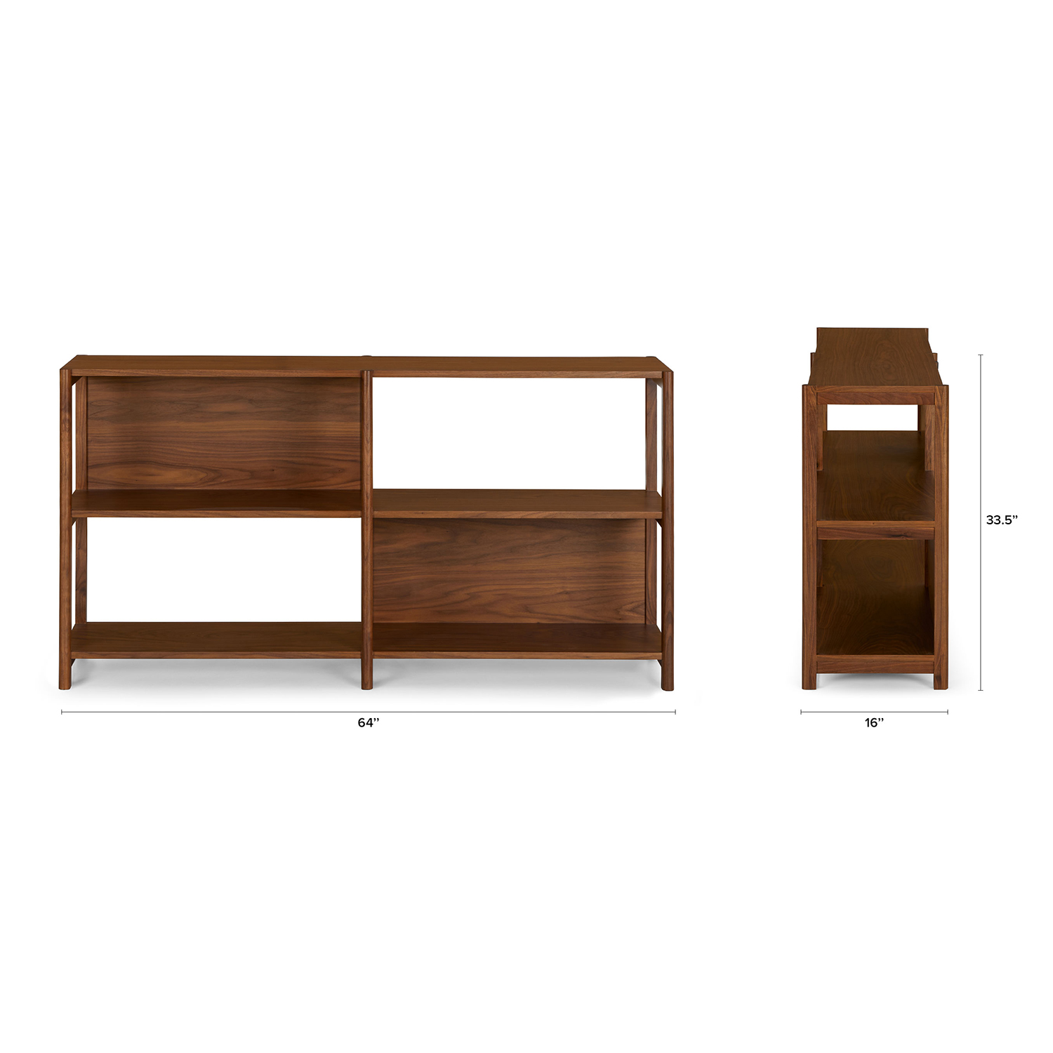 Small walnut bookcase hotsell