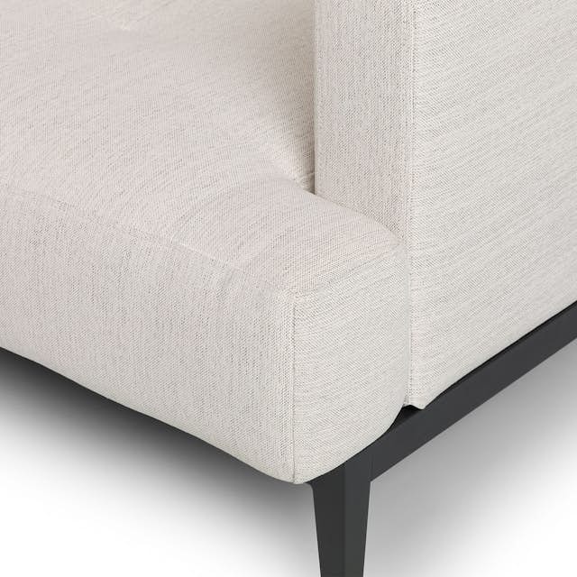 Black Steel & Atelier Ivory Fabric Sofa Bed Solna Article