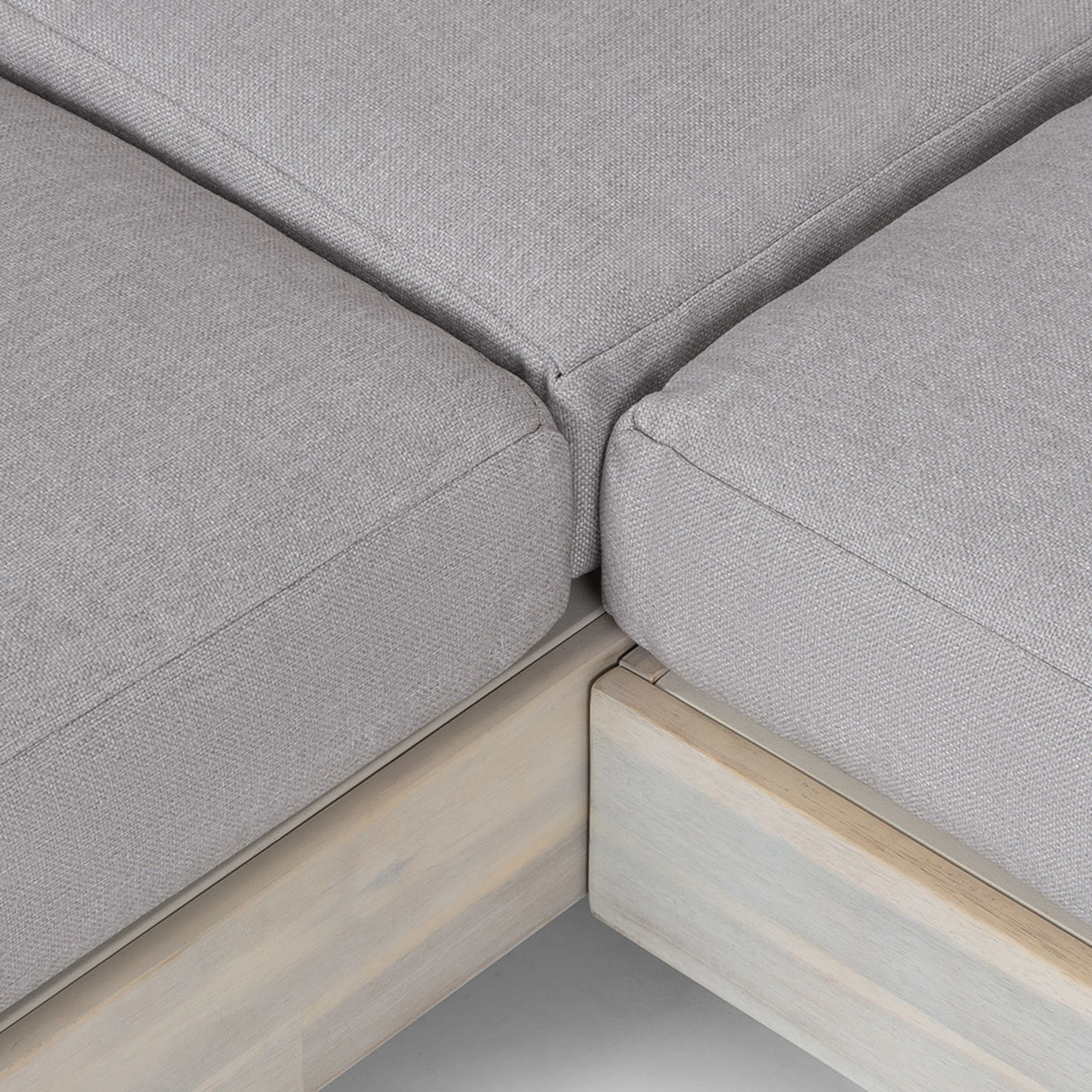 Lubek 100.5" Outdoor Low Corner Sectional Set - Beach Sand