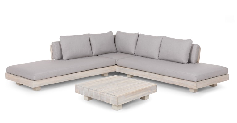 Lubek Beach Sand Low Corner Sectional Set - Primary View 1 of 12 (Open Fullscreen View).
