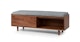 Nederin Pebble Gray Walnut Bench - Gallery View 5 of 16.