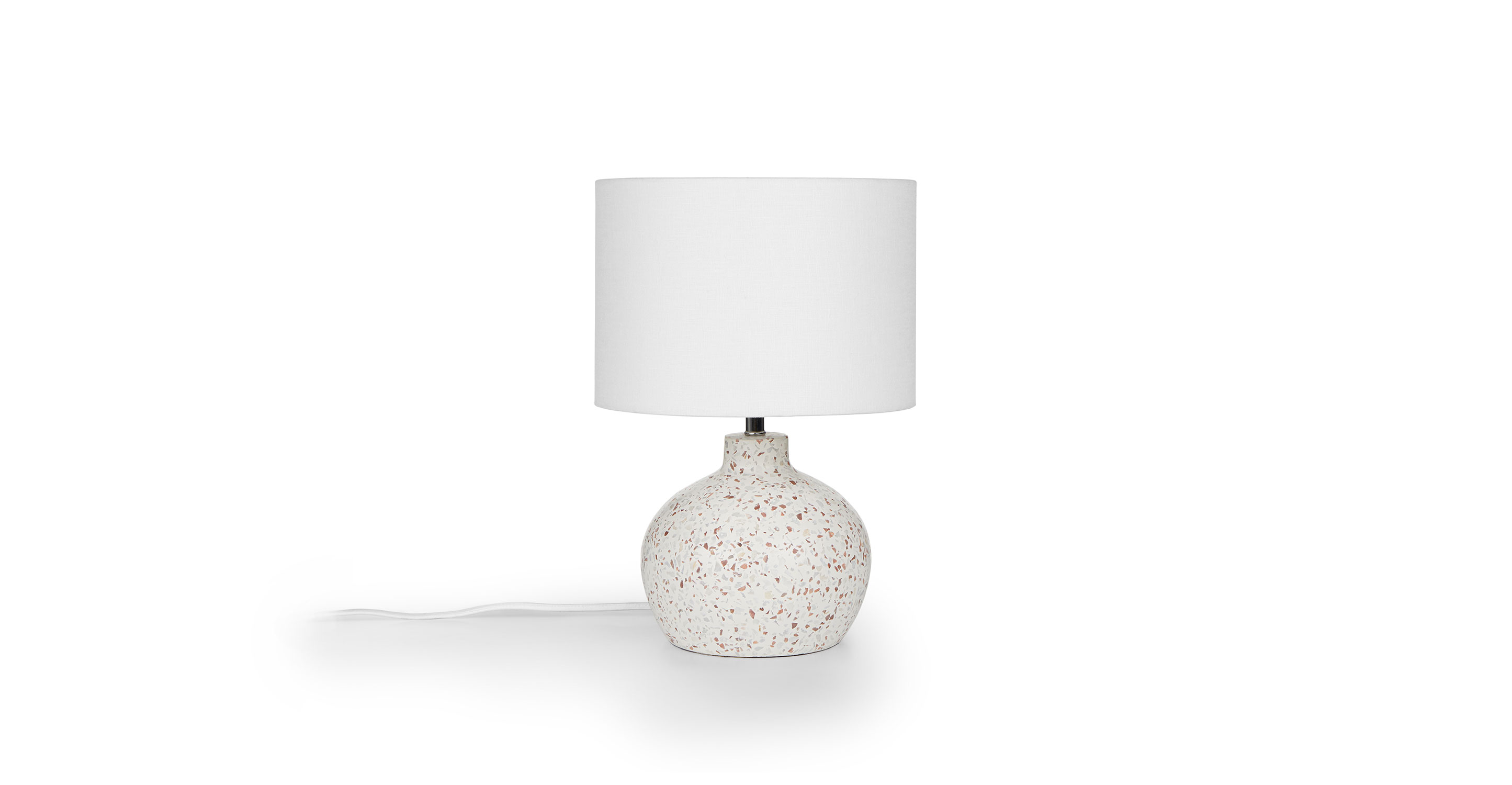 Ando Waxen White 15" Table Lamp