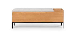 Thari Everest Gray Oak Bench - Primary View 1 of 17 (Click To Zoom).