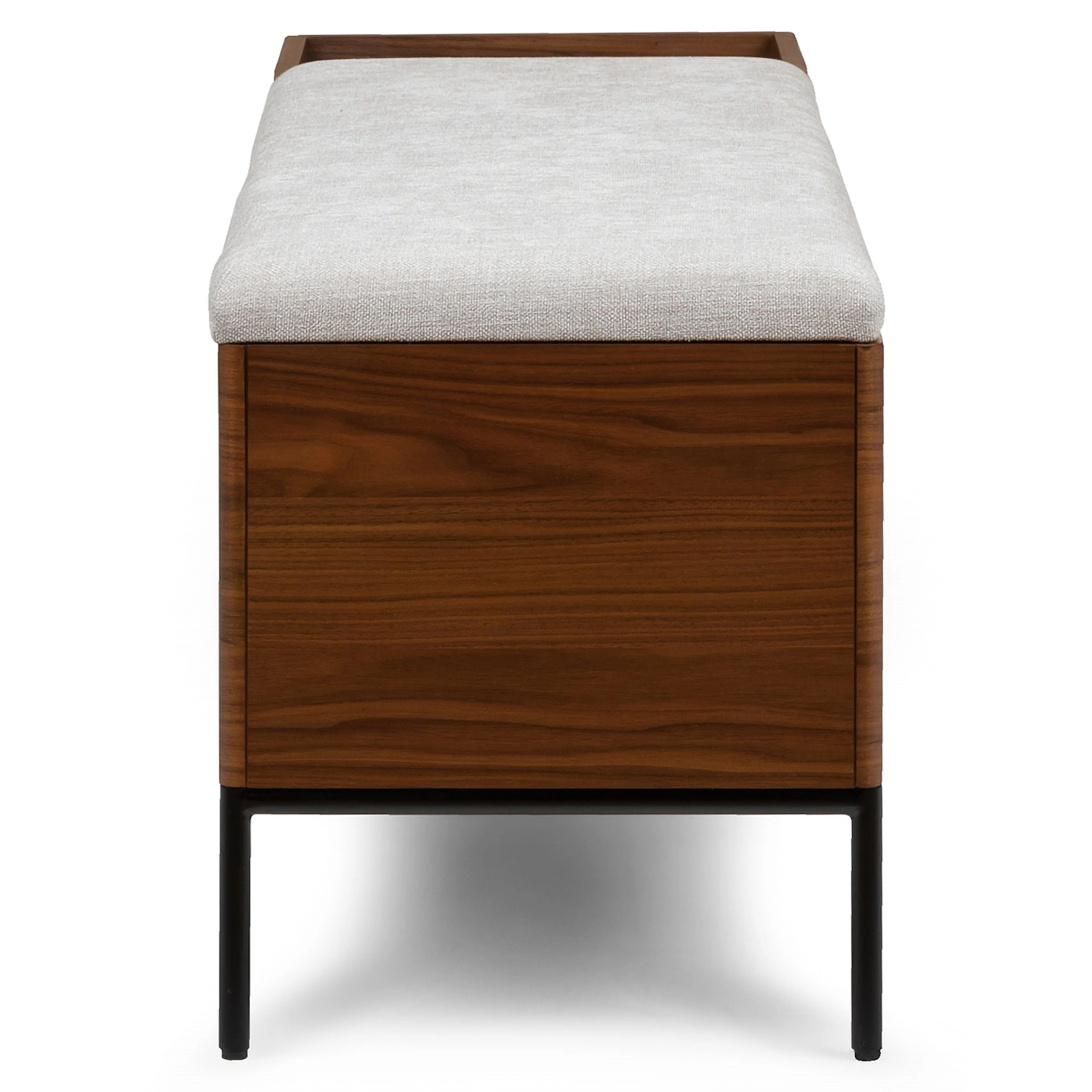 Thari 53" Bench - Walnut and Everest Gray