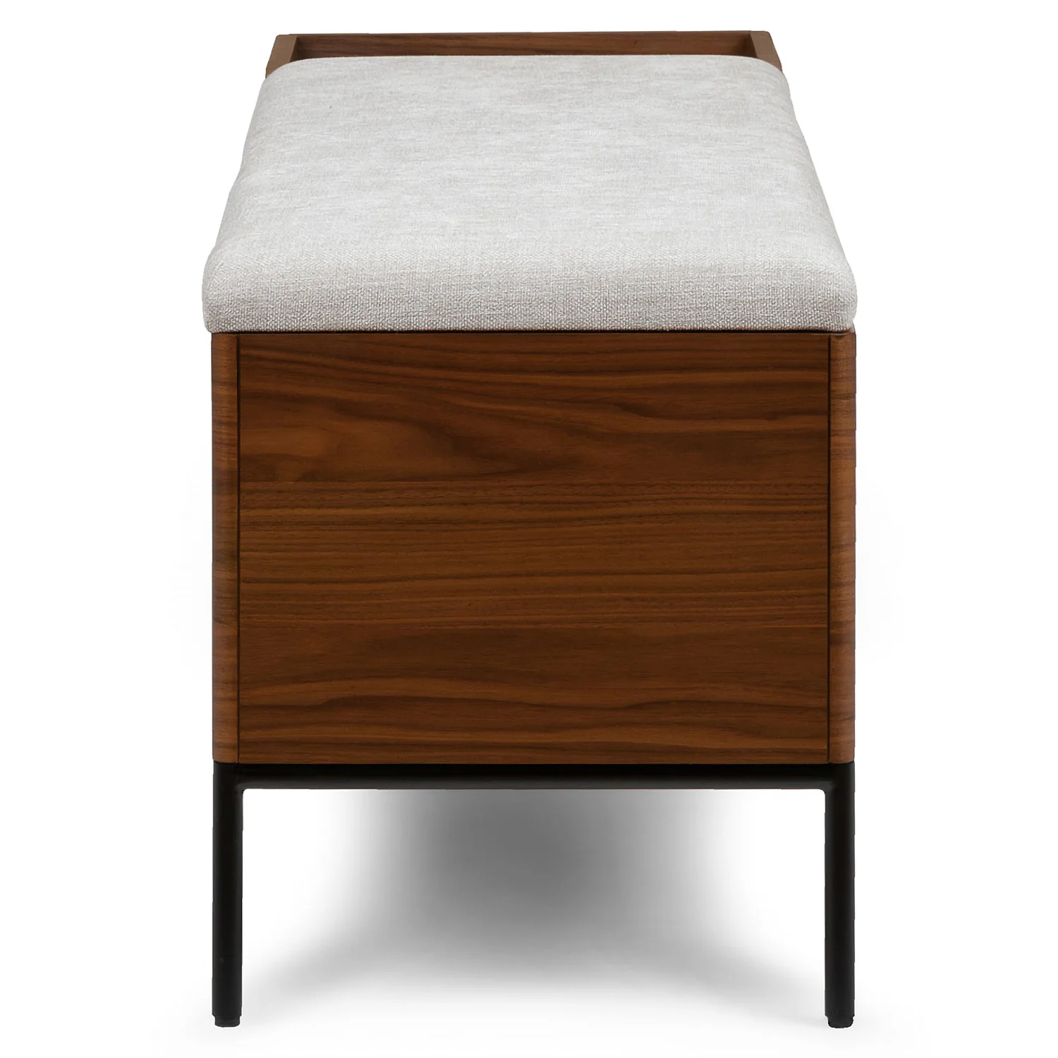 Thari 53" Bench - Walnut and Everest Gray
