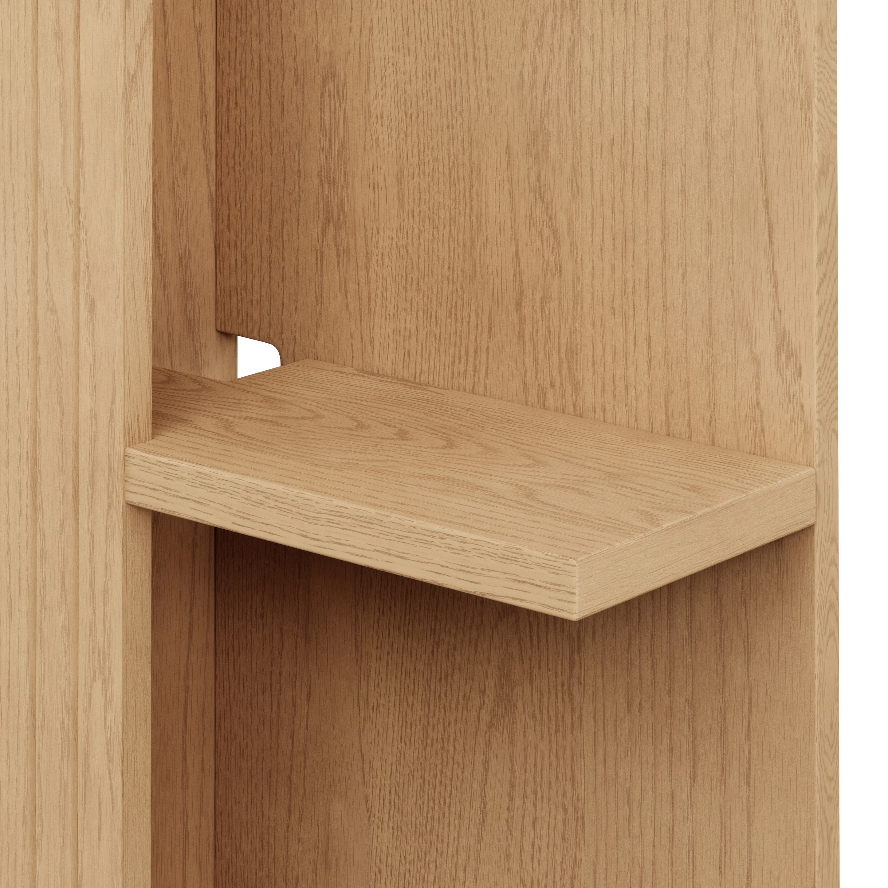 Kouva Queen Storage Headboard - Natural Oak