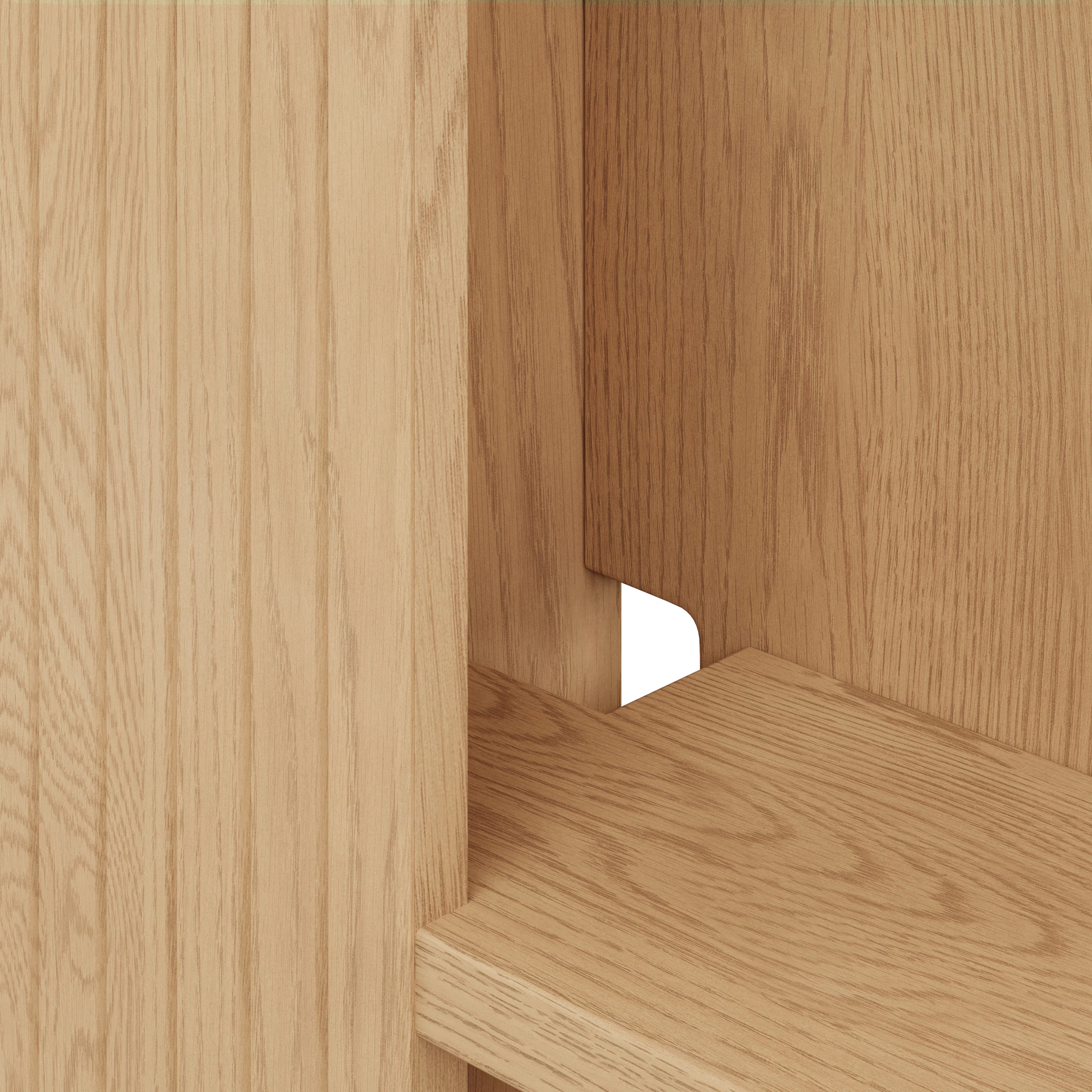 Kouva Queen Storage Headboard - Natural Oak