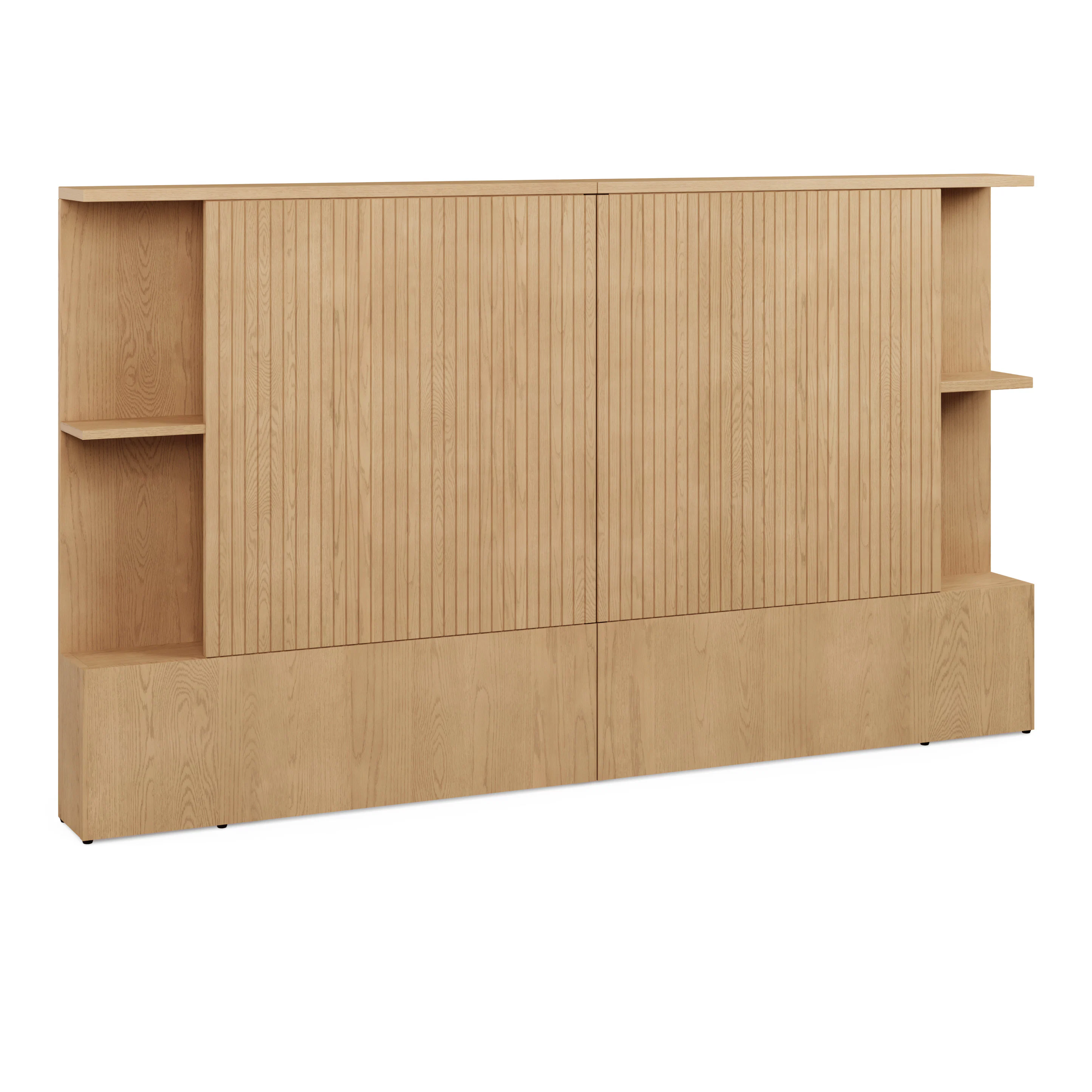 Kouva Queen Storage Headboard - Natural Oak