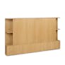 Kouva Queen Storage Headboard - Natural Oak