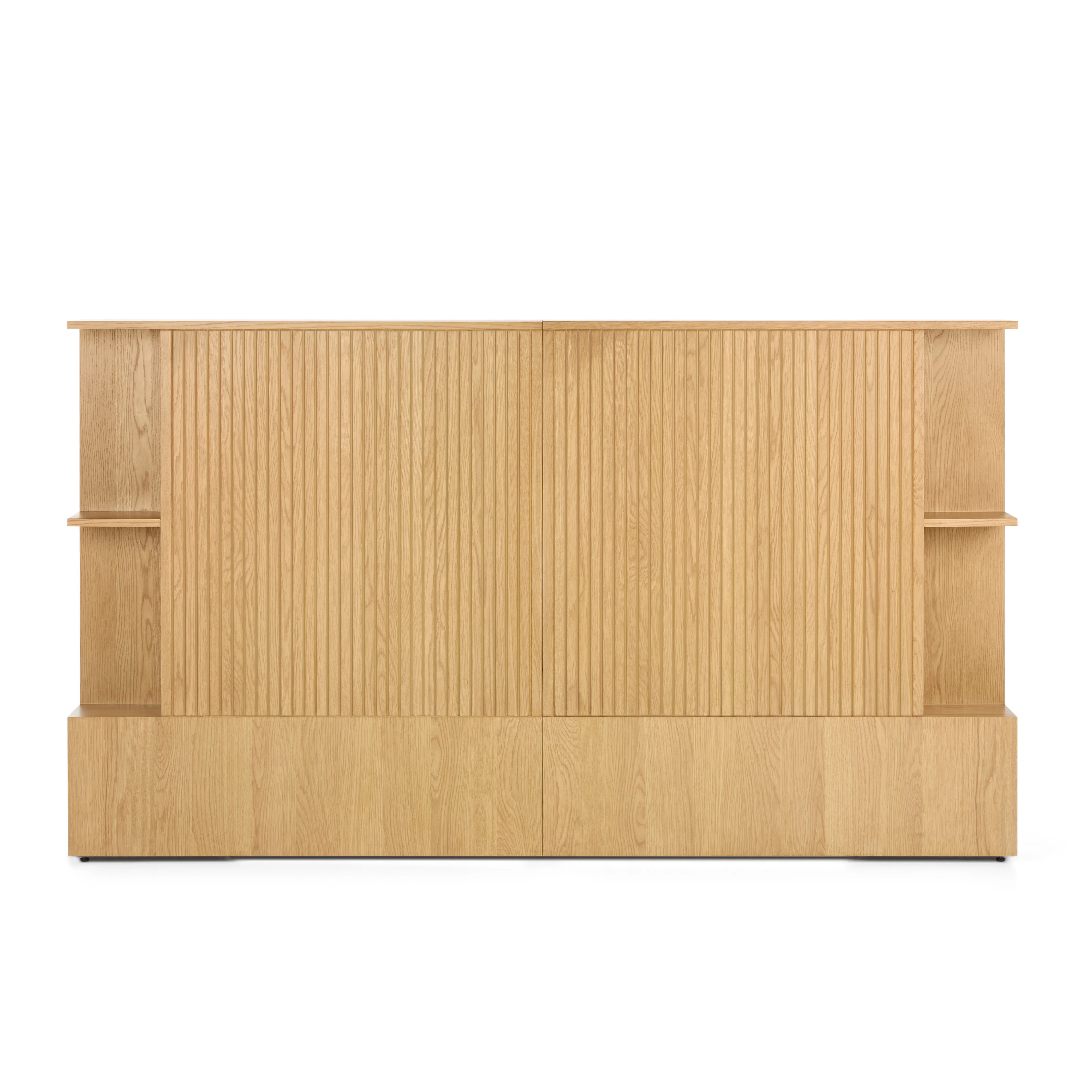 Kouva Queen Storage Headboard - Natural Oak