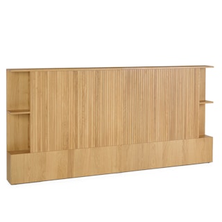 Kouva King Storage Headboard - Natural Oak