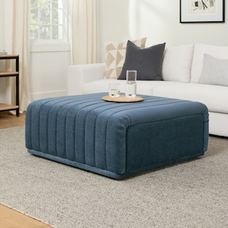 Sefto 39.5" Ottoman - Saltwater Blue