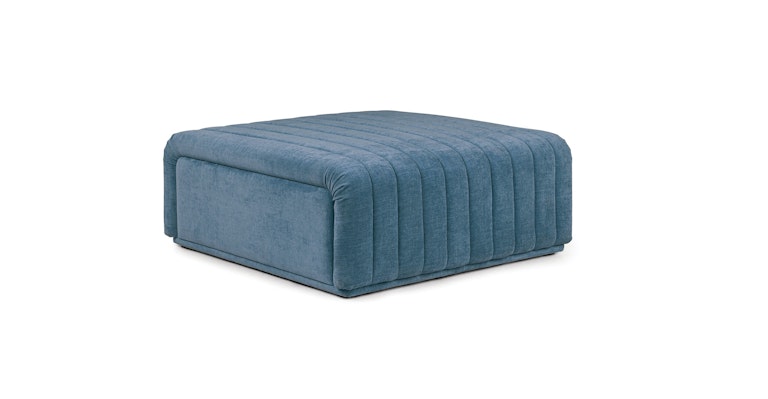 Sefto Saltwater Blue Ottoman - Primary View 1 of 10 (Open Fullscreen View).