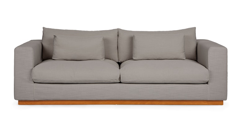 Malsa Pale Gray Slipcover Sofa - Primary View 1 of 12 (Open Fullscreen View).