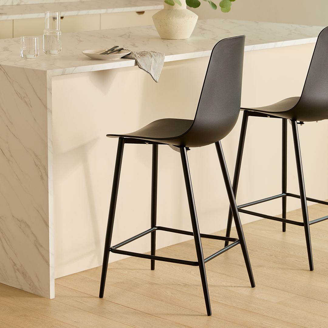 Svelti Counter Stool - Pure Black by Article