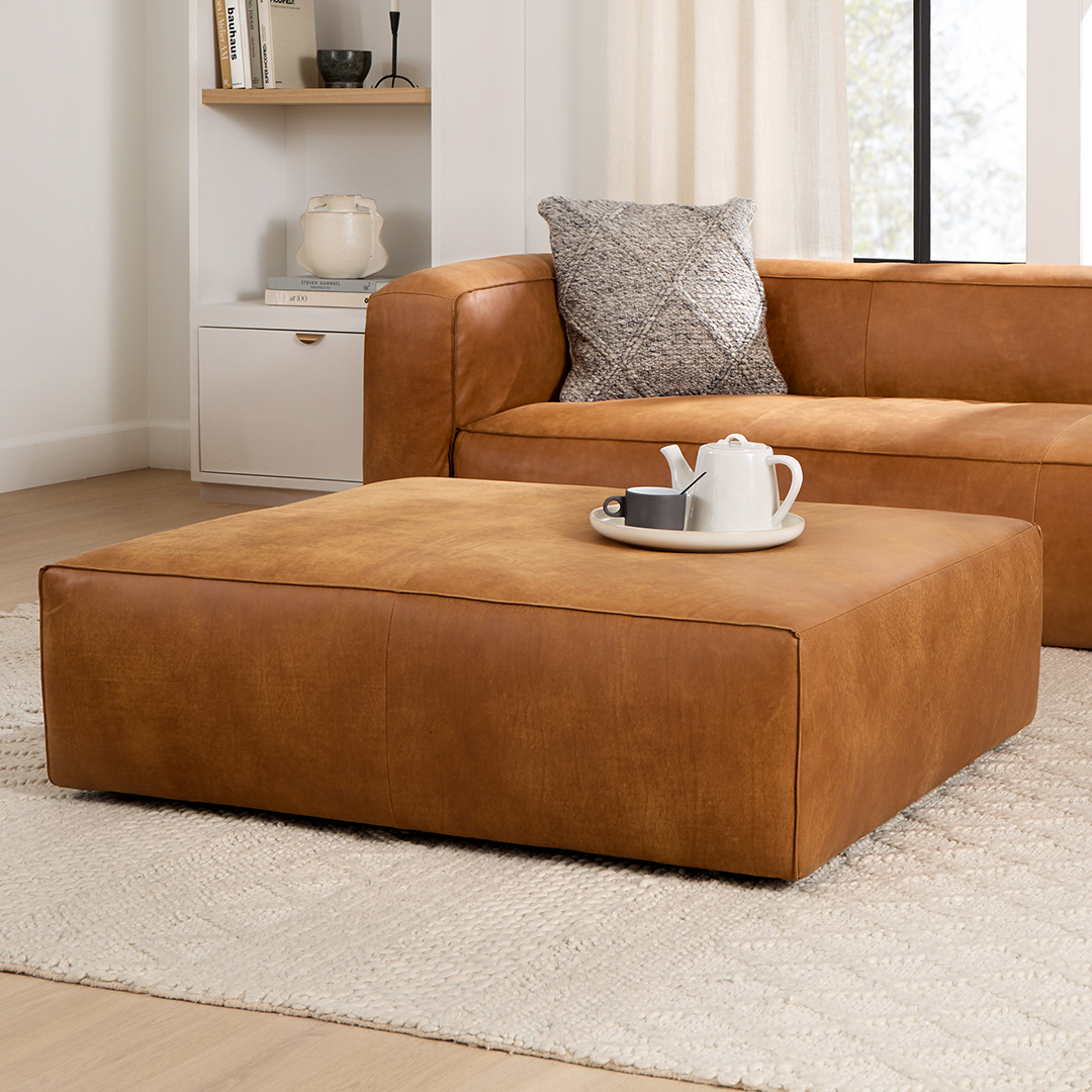 Article leather pouf discount