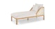 Candra Vintage White Oak Chaise Lounge - Gallery View 1 of 13.