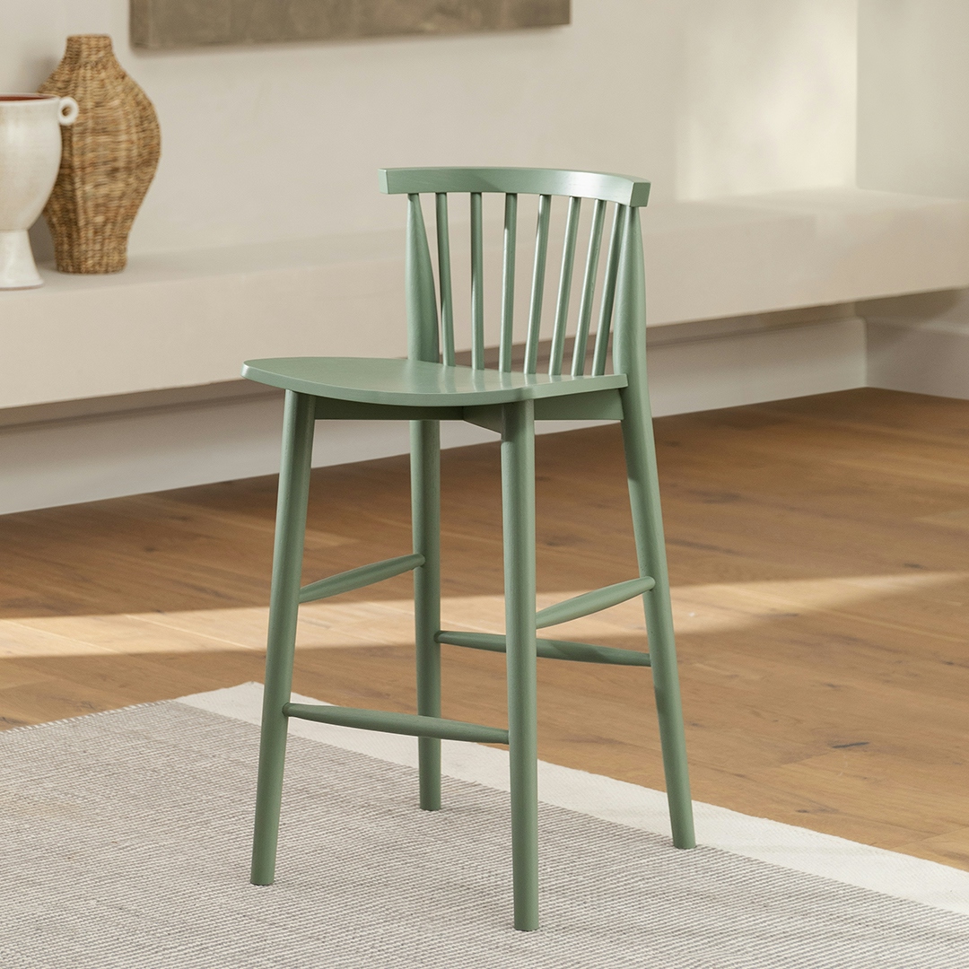 Norfolk Green Oak Counter Stool Rus Article - Main Image