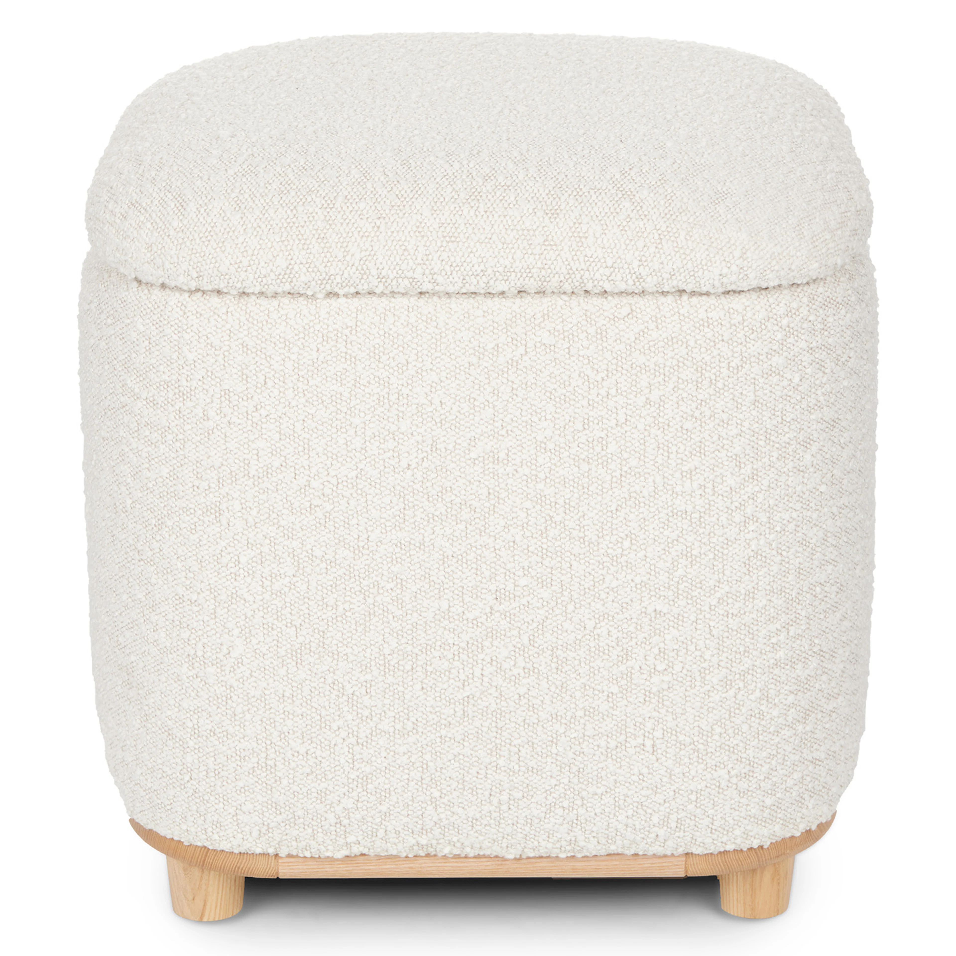 Maribo 19" Storage Ottoman - Ivory Bouclé