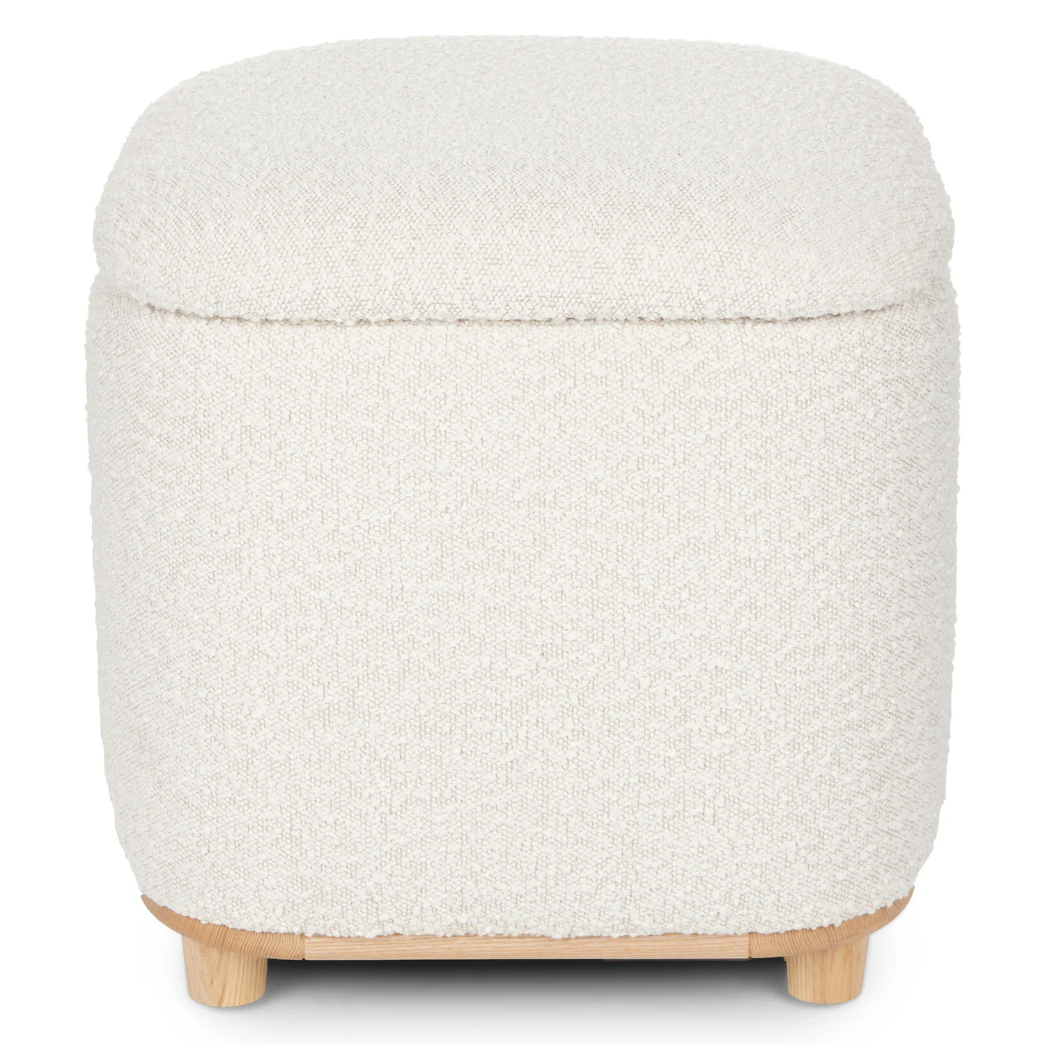 Maribo 19" Storage Ottoman - Ivory Bouclé