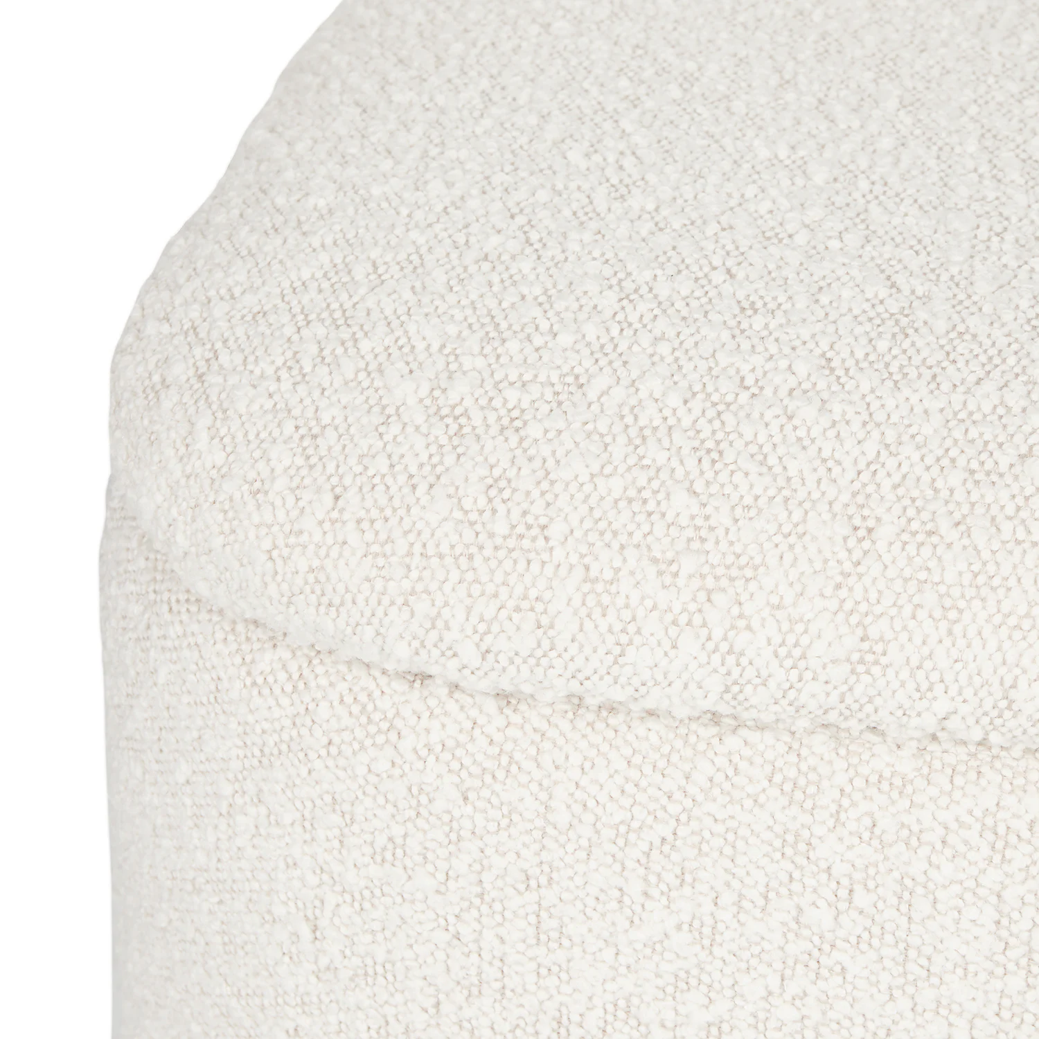 Maribo 19" Storage Ottoman - Ivory Bouclé