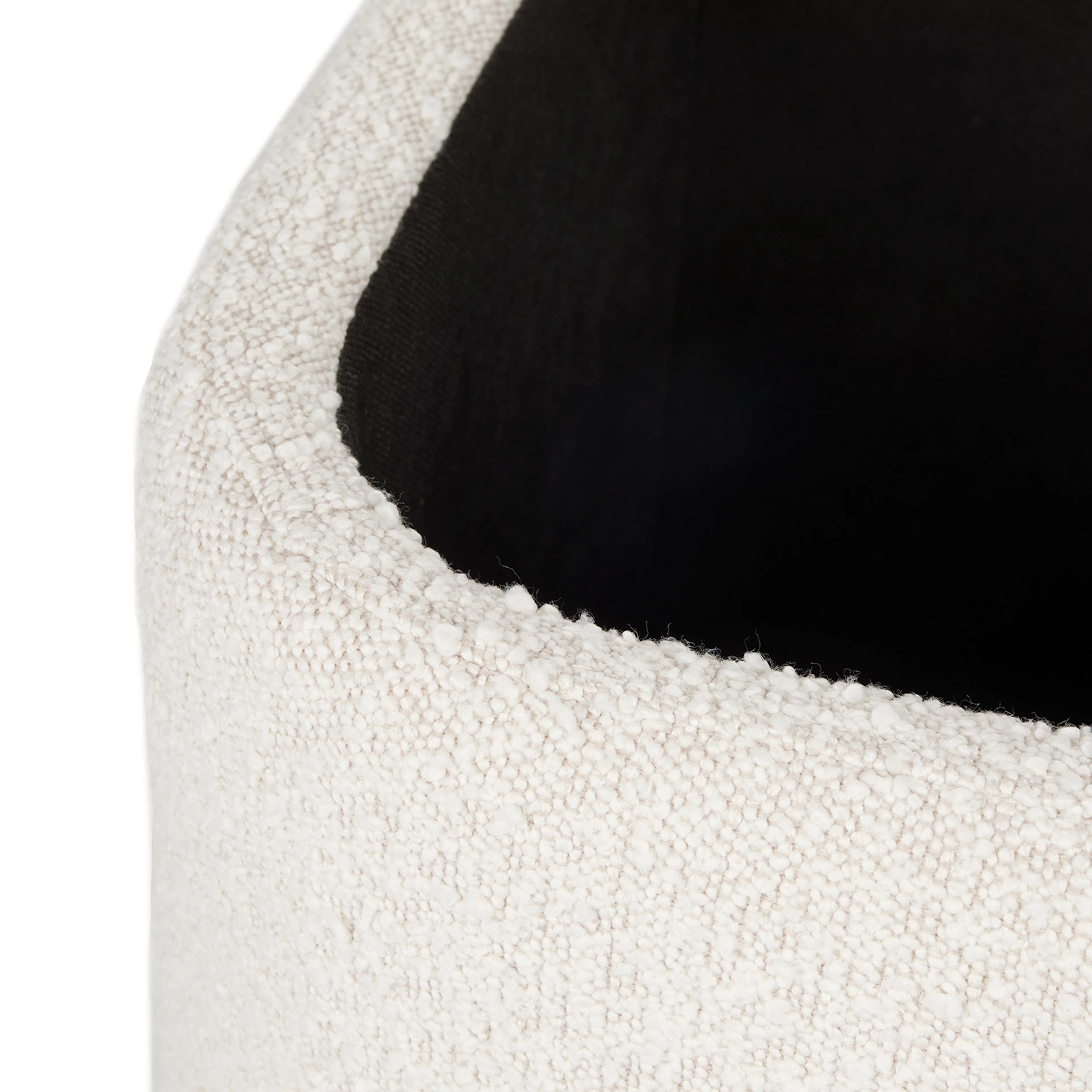 Maribo 19" Storage Ottoman - Ivory Bouclé