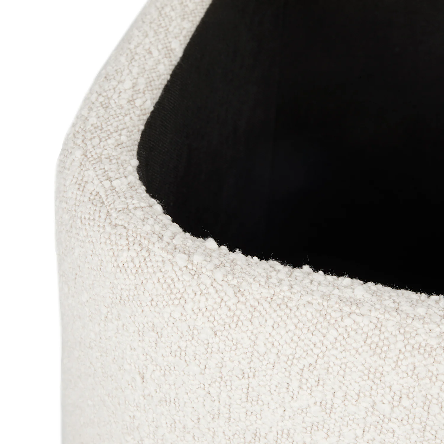 Maribo 19" Storage Ottoman - Ivory Bouclé