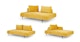 Divan Marigold Yellow Left Daybed - Gallery View 2 of 11.