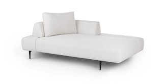 Divan Quartz White Left Chaise Lounge