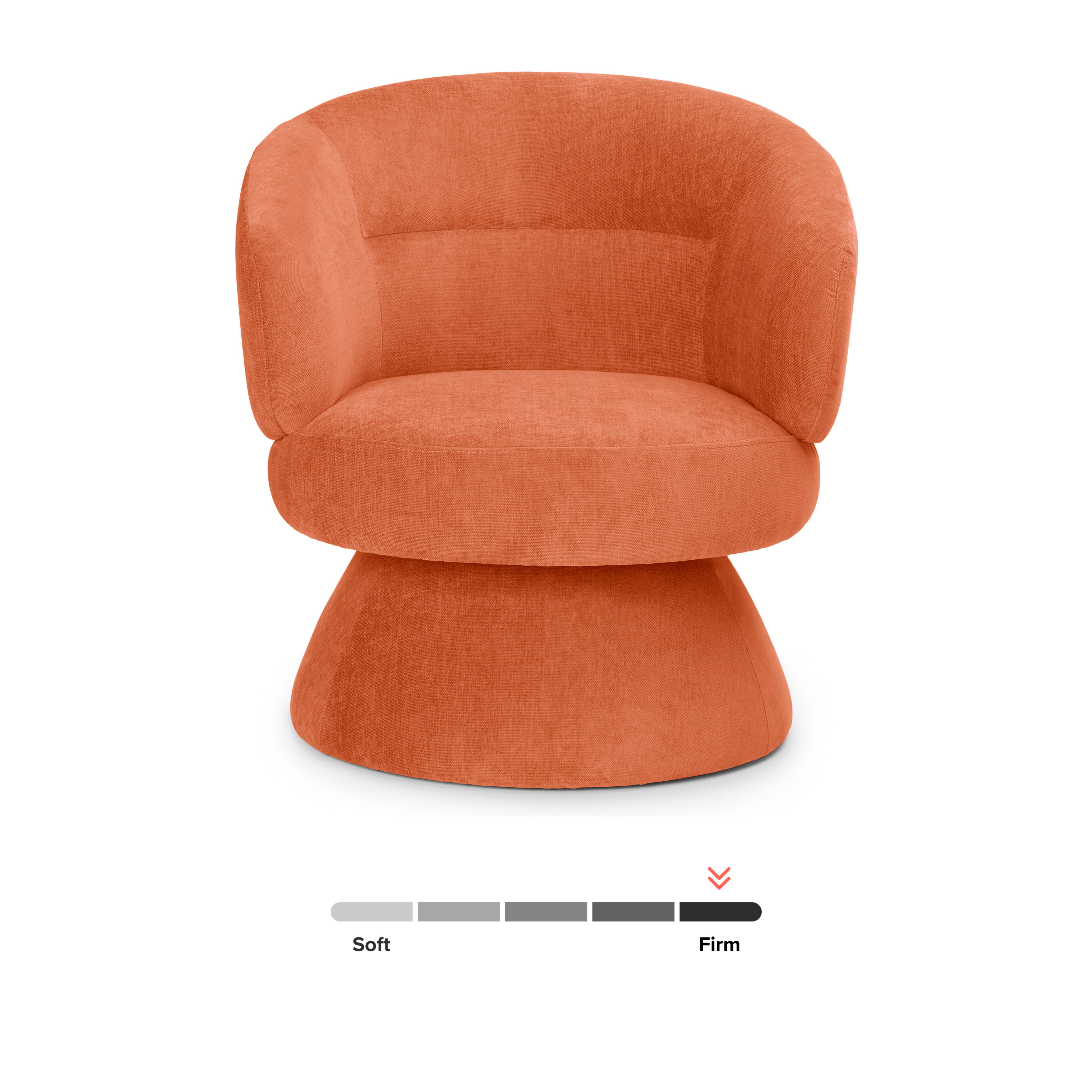 Anise Brown Plush Swivel Chair | Makeva | Article