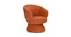 Makeva Anise Brown Swivel Chair - Gallery View 3 of 14.
