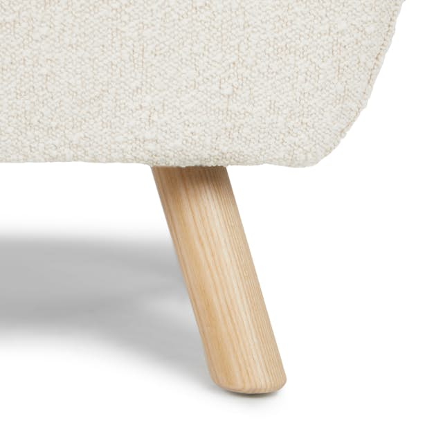 Ivory Bouclé Square Fabric Ottoman | Gabriola | Article