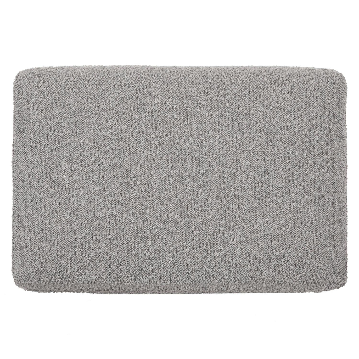 Dover Gray Bouclé Square Fabric Ottoman | Gabriola | Article