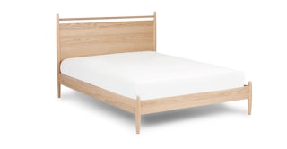 Lenia Panel White Oak Queen Bed