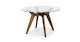 Tafulo Walnut Round Dining Table - Gallery View 4 of 12.