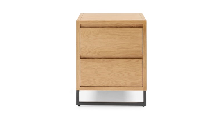 Magnel Oak 2 Drawer Nightstand - Primary View 1 of 12 (Open Fullscreen View).