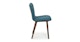Sede Peacock Blue Walnut Dining Chair - Gallery View 3 of 11.