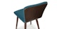 Sede Peacock Blue Walnut Dining Chair - Gallery View 8 of 11.