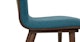 Sede Peacock Blue Walnut Dining Chair - Gallery View 5 of 11.